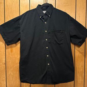 Canyon Guide Outfitters Mens Black Button-Up Short Sleeve - Large